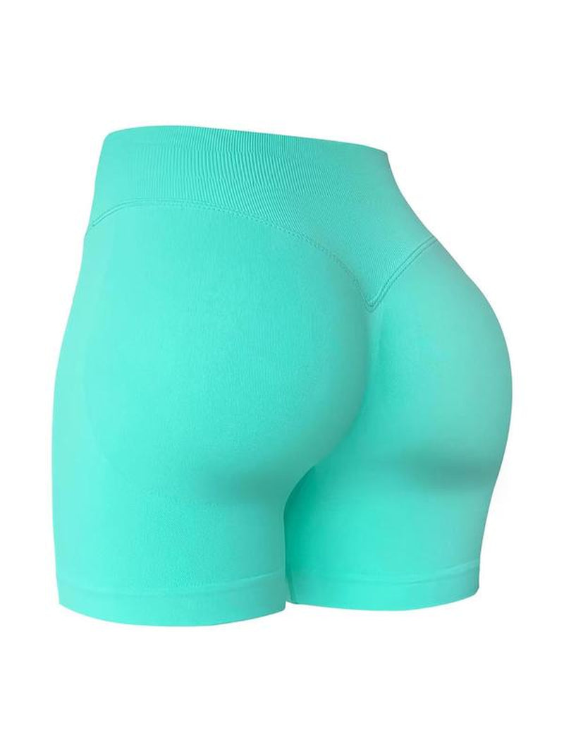 Women'S High Waist Sports Shorts, Breathable Comfortable High Stretch Skinny Shorts, Gym Shorts, Ladies Sportswear for Indoor Outdoor Wear, Workout Clothes, Athletic Shorts, Activewear, Yoga Workout Shorts, Summer Sports Shorts